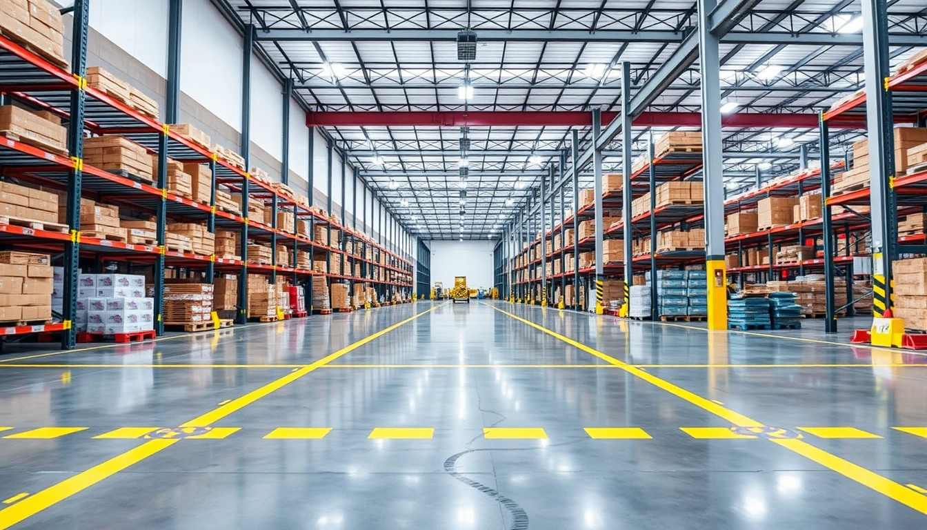 commercial warehouse floor leveling case study - AI generated image