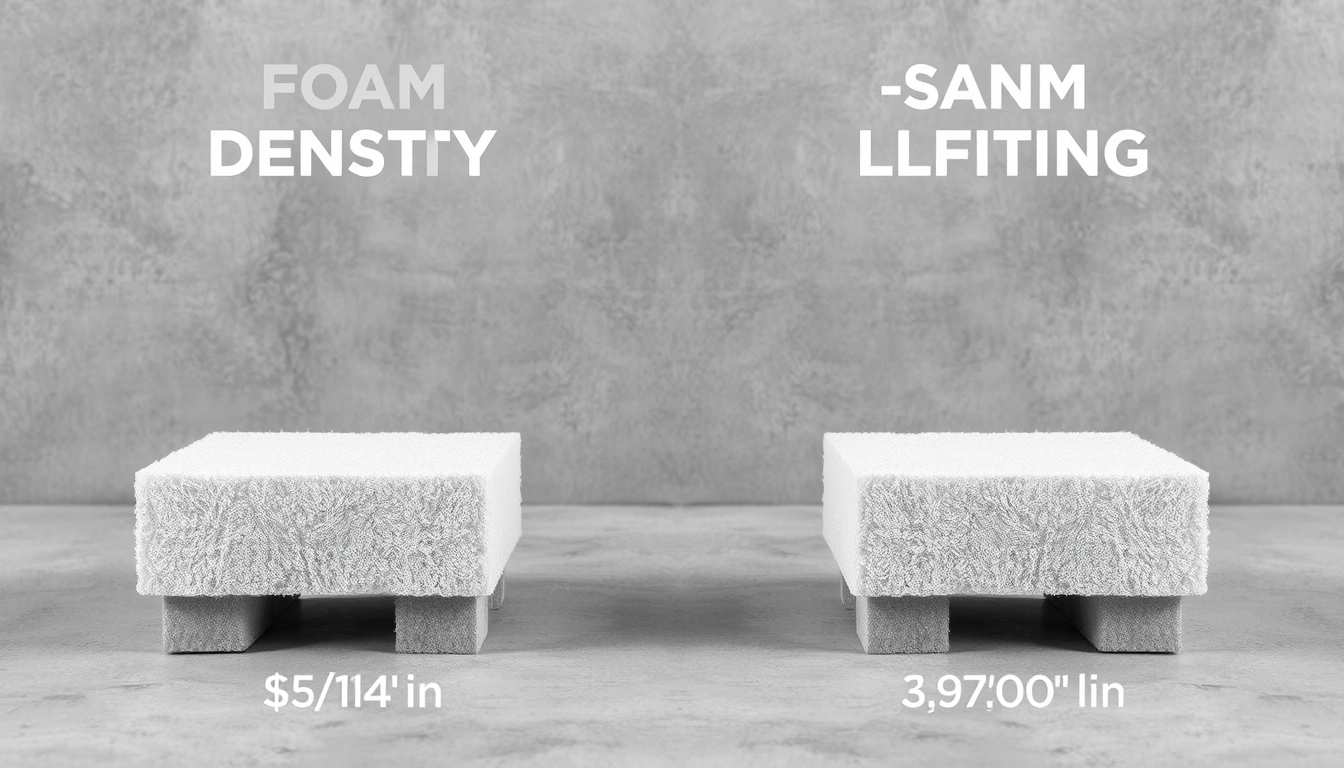 polyurethane foam density for concrete lifting compared