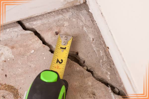signs of sinking concrete pictures